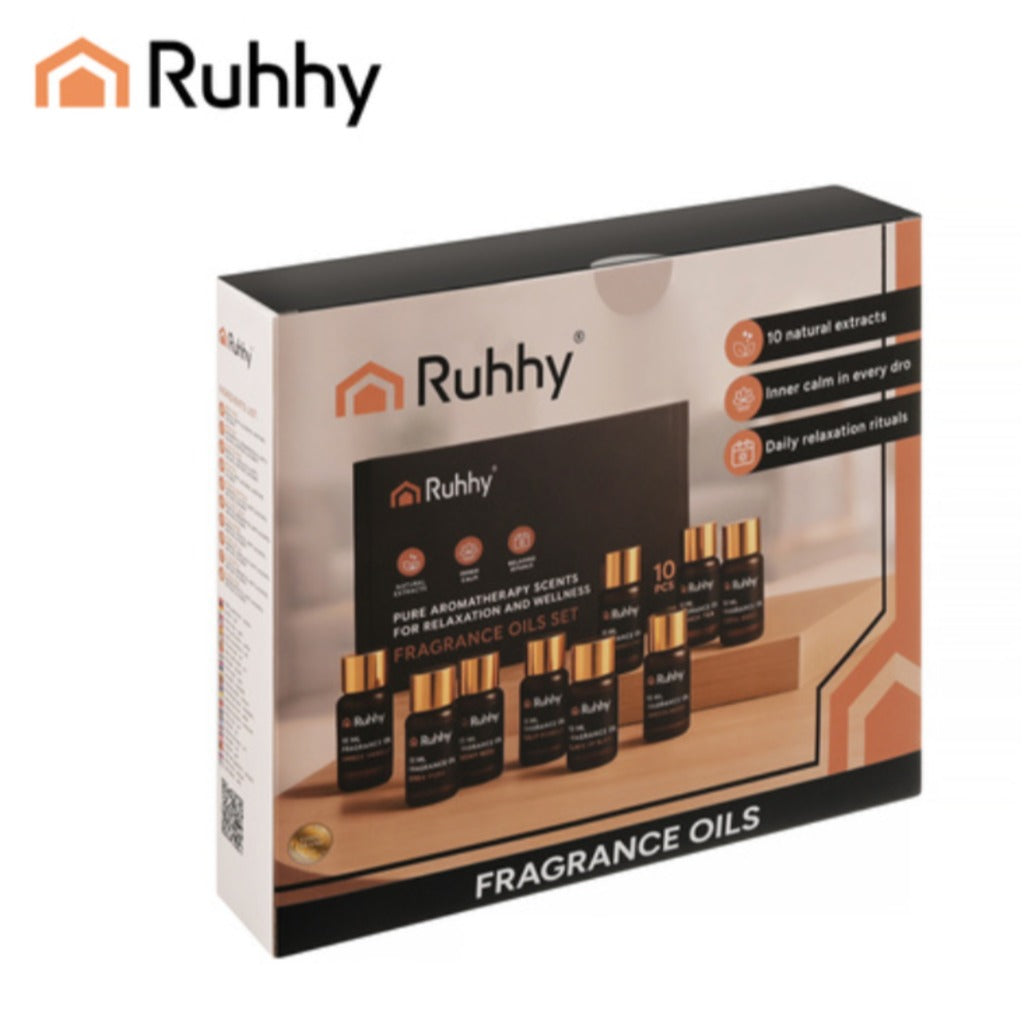 Ruhhy 10 Duftöl Set 10 x 10 ml ätherische Öle für Diffusor und Raumduft – Unisex Geschenkset in Magnetbox – Bild 10
