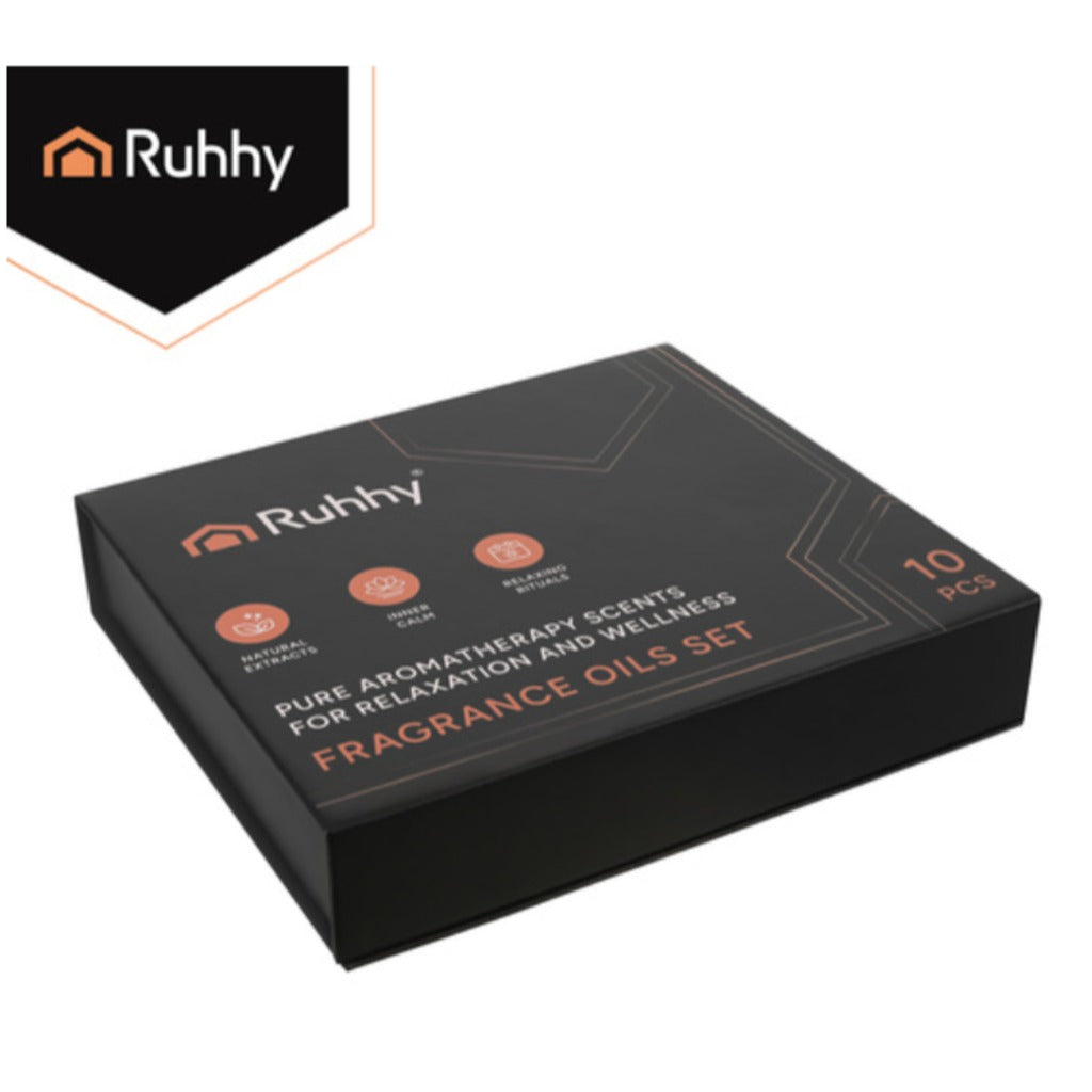 Ruhhy 10 Duftöl Set 10 x 10 ml ätherische Öle für Diffusor und Raumduft – Unisex Geschenkset in Magnetbox – Bild 14