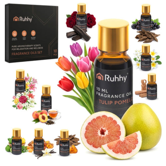 Ruhhy 10 Duftöl Set 10 x 10 ml ätherische Öle für Diffusor und Raumduft – Unisex Geschenkset in Magnetbox – Bild 2