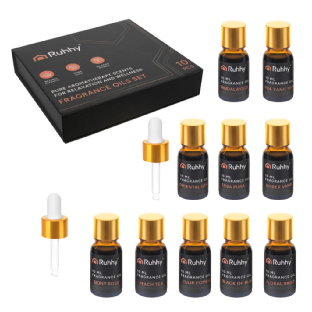Ruhhy 10 Duftöl Set 10 x 10 ml ätherische Öle für Diffusor und Raumduft – Unisex Geschenkset in Magnetbox – Bild 7