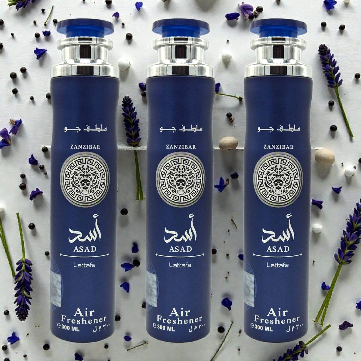 Lattafa Raumduft Set Lufterfrischer Asad Zanzibar 3x300ml=900ml