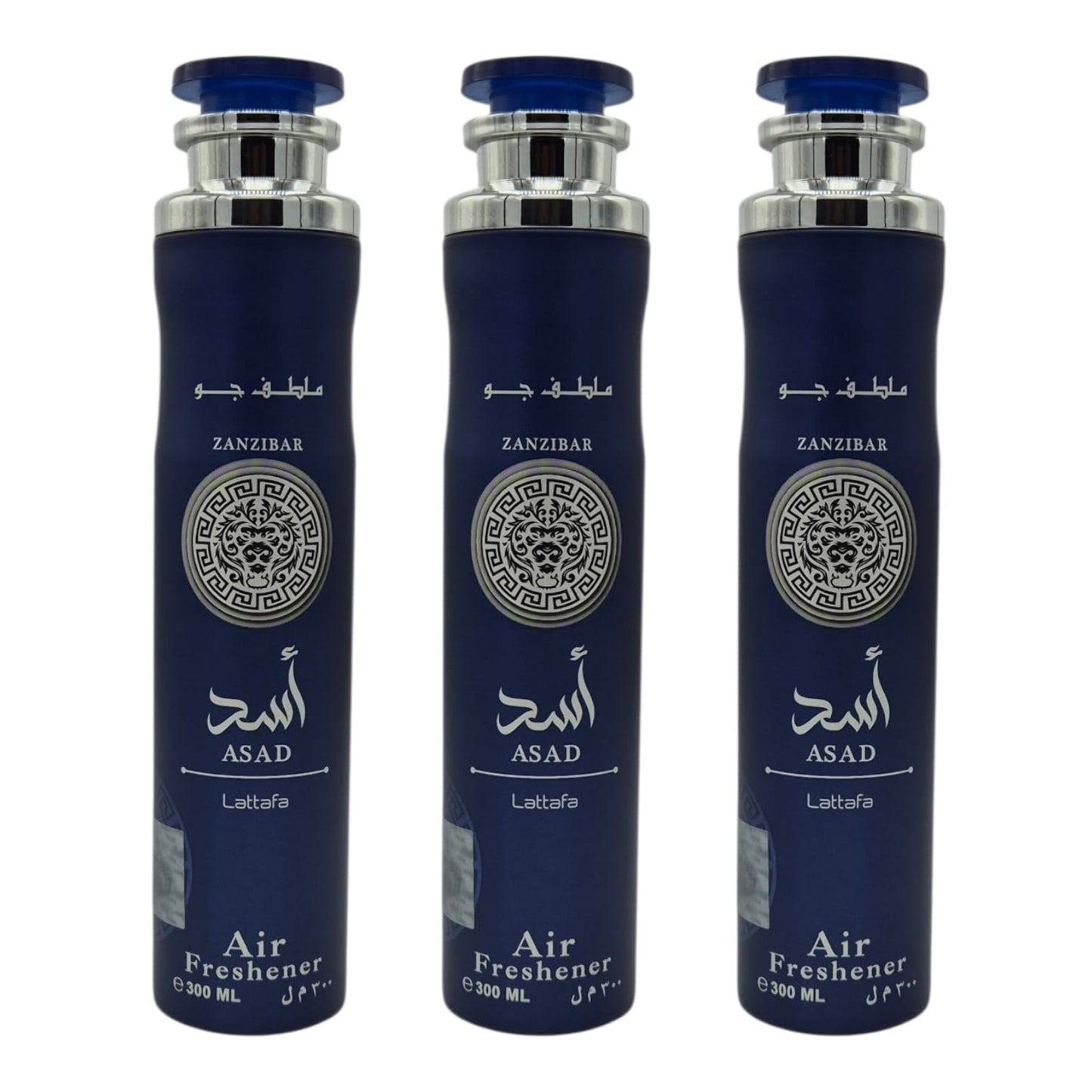 Lattafa Raumduft Set Lufterfrischer Asad Zanzibar 3x300ml=900ml