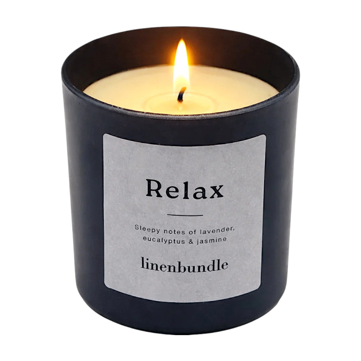 Relax Duftkerze von Linenbundle Lavendel Eukalyptus Jasmin Im Glas